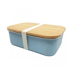 Lunchbox με καπάκι από bamboo 900ml Μπλε |  Βρεφικές Πάντες στο espiti