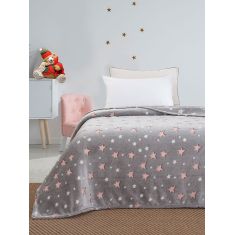 Κουβέρτα φωσφοριζέ μονή Stars Pink Μονή (160x220) Sunshinehome |  Κουβέρτες Βελουτέ Μονές στο espiti