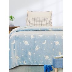 Κουβέρτα φωσφοριζέ κούνιας Space Blue 110x140 Sunshinehome |  Βρεφικές Κουβέρτες στο espiti
