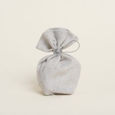 Beauty Home ΠΟΥΓΚΙ ΜΕ ΒΑΣΗ 8 x 12 cm  ΓΚΡΙ ΑΣΗΜΙ LUREX       |  Είδη για τον Γάμο στο espiti