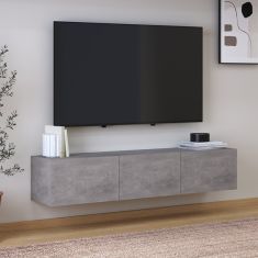 Έπιπλο τηλεόρασης επιτοίχιο Palm Megapap χρώμα γκρι ρετρό 150x32x30εκ. |  Έπιπλα τηλεόρασης στο espiti