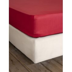 Σεντόνι Γίγας με Λάστιχο Superior Satin - Red Nima Home |  Μονόχρωμα Υπέρδιπλα στο espiti