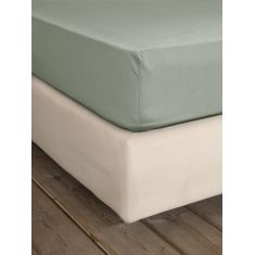 Σεντόνι Υπέρδιπλο με Λάστιχο Unicolors - Rock Green Nima Home |  Μονόχρωμα Υπέρδιπλα στο espiti