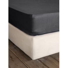 Σεντόνι Γίγας με Λάστιχο Superior Satin - Black Nima Home |  Μονόχρωμα Υπέρδιπλα στο espiti