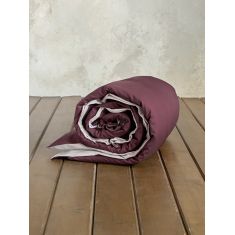 Παπλωματοθήκη Μονή Colors - Oat Beige / Deep Bordeaux Nima Home |  Παπλωματοθήκες Υπέρδιπλες στο espiti
