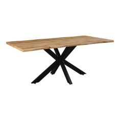 Tραπέζι Gilman pakoworld MDF sonoma-μαύρο 180x90x75εκ |  Τραπέζια στο espiti