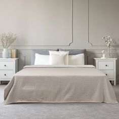 Beauty Home Κουβέρτα μονή Stripe ζακάρ Art 11172 170x270 Άμμου       |  Υπνοδωμάτιο στο espiti