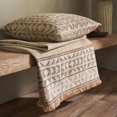 Ριχτάρι Τετραθέσιου 180x350cm GOFIS HOME  Indira Grain Beige 258/04 |  Ριχτάρια στο espiti