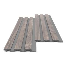 PS PANEL ΜΕ 3D ΠΗΧΑΚΙΑ 00 PIANO 12/122/2900mm WALNUT/DARK GREY NewPlan - NewPlan |  Διακόσμηση τοίχου στο espiti