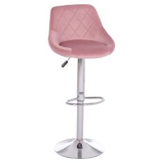 ΣΚΑΜΠΟ ΜΠΑΡ ROSE HM204.42 ΜΕ ΑΜΟΡΤΙΣΕΡ ΧΡΩΜΙΟΥ & ΣΑΠΙΟ ΜΗΛΟ ΒΕΛΟΥΔΟ 48x45x105Υεκ. |  Σκαμπώ μπαρ στο espiti