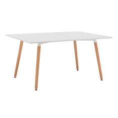 ΤΡΑΠΕΖΙ HM8697.01 MINIMAL, ΛΕΥΚΟ MDF, ΞΥΛΙΝΑ ΠΟΔΙΑ ΟΞΙΑ,160Χ90X74,5Υ εκ |  Τραπέζια στο espiti