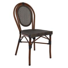 ΚΑΡΕΚΛΑ ΑΛΟΥΜΙΝΙΟΥ KASON BAMBOO LOOK ΚΑΦΕ ΜΕ TEXTLINE 40,5x56,5x89,5 εκ. HM5026 |  Πολυθρόνες κήπου στο espiti