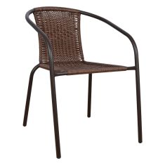 ΠΟΛΥΘΡΟΝΑ ΚΑΡΕΚΛΑ CAMEL HM5015.02 ΚΑΦΕ ΜΕΤΑΛΛΙΚΗ ΜΕ WICKER ΚΑΦΕ 48x48-53x72 cm |  Πολυθρόνες κήπου στο espiti