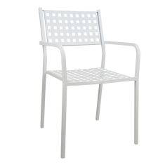 ΠΟΛΥΘΡΟΝΑ ΜΕΤΑΛΛΙΚΗ HM5031.02 ZETA ΣΕ ΛΕΥΚΟ ΧΡΩΜΑ 54x51x84 cm |  Πολυθρόνες κήπου στο espiti