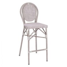 ΣΚΑΜΠΩ ΑΛΟΥΜΙΝΙΟΥ BAMBOO LOOK ΠΑΤΙΝΑ ΛΕΥΚΟ ΜΕ TEXTLINE HM5110 41x52x116 εκ. |  Σκαμπώ κήπου στο espiti