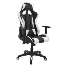 ΚΑΡΕΚΛΑ ΓΡΑΦΕΙΟΥ GAMING HM1062.04 SPEED ΜΑΥΡΟ ΛΕΥΚΟ PU 68,5x71,5x133,5 cm |  Καρέκλες γραφείου στο espiti