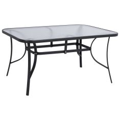 ΤΡΑΠΕΖΙ BRUNO 150X90Χ72Υεκ. ΓΚΡΙ ΜΕΤΑΛΛΙΚΟ ΜΕ ΓΥΑΛΙΝΗ ΕΠΙΦΑΝΕΙΑ HM5145.01 |  Τραπέζια κήπου στο espiti