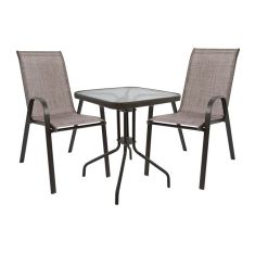 ΣΕΤ ΤΡΑΠΕΖΑΡΙΑ 3ΤΜΧ ΚΑΡΕΚΛΕΣ ΚΑΙ ΤΡΑΠΕΖΙ 60x60 HM5183.02 |  Σετ τραπεζαρία κήπου στο espiti