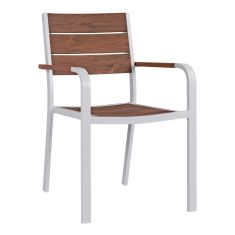ΠΟΛΥΘΡΟΝΑ ΑΛΟΥΜΙΝΙΟΥ SAGA ΛΕΥΚΗ ΜΕ POLYWOOD HM5127.01 55x56x85Υ εκ. |  Πολυθρόνες κήπου στο espiti
