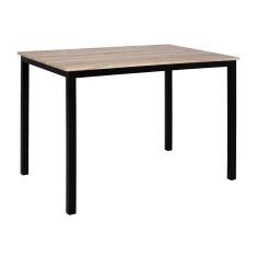 ΤΡΑΠΕΖΙ ΤΡΑΠΕΖΑΡΙΑΣ PANYA HM8332, 110X70Χ76 SONOMA, ΜΑΥΡΑ ΠΟΔΙΑ |  Τραπέζια στο espiti