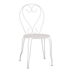 ΚΑΡΕΚΛΑ ΜΕΤΑΛΛΙΚΗ AMORE ΛΕΥΚΗ 42x48x90 εκ. HM5007.12 |  Πολυθρόνες κήπου στο espiti