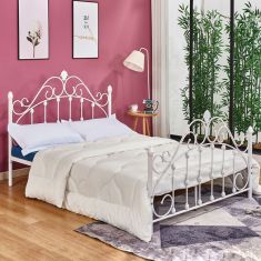 ΚΡΕΒΑΤΙ MADEN ΜΕΤΑΛΛΙΚΟ 150x200 εκ. ΛΕΥΚΟ ΧΡΩΜΑ HM576.02 |  Κρεβάτια στο espiti