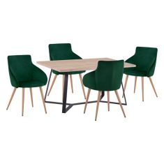 ΣΕΤ ΤΡΑΠΕΖΑΡΙΑΣ HM11182 5ΤΜΧ ΤΡΑΠΕΖΙ ALDWIN MDF & ΚΑΡΕΚΛΕΣ IVY ΚΥΠΑΡΙΣΣΙ ΒΕΛΟΥΔΟ |  Σετ τραπεζαρίες στο espiti