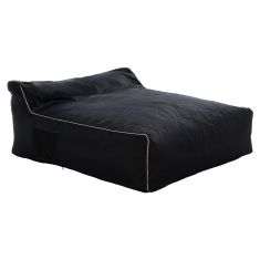 ΠΟΥΦ YAMIN ΔΥΟ ΑΤΟΜΩΝ ΜΕ TEXTILENE 600gr/m2 2X1 ΜΑΥΡΟ ΚΑΙ ΛΕΥΚΟ ΡΕΛΙ HM5773.12 140x140x40-60Υ εκ. |  Σκαμπώ κήπου στο espiti