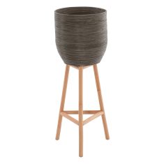 ΓΛΑΣΤΡΑ ΑΠΟ RATTAN ΚΑΙ BAMBOO HM7724 36Χ35Χ95Yεκ.ΦΥΣΙΚΟ - ΠΡΑΣΙΝΟ |  Λουλούδια στο espiti
