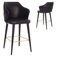 ΣΚΑΜΠΟ BAR ΕΠΑΓΓΕΛΜΑΤΙΚΟ ALONZO HM9281.14 Τ.NUBUCK ΜΑΥΡΟ ΞΥΛΙΝΟ 50x62x108,5Υεκ. |  Σκαμπώ μπαρ στο espiti
