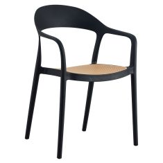 ΠΟΛΥΘΡΟΝΑ ΠΟΛΥΠΡΟΠΥΛΕΝΙΟΥ CLEO HM5935.02 ΜΑΥΡΗ ME ΜΠΕΖ ΨΑΘΑ 57x53x81Υ |  Πολυθρόνες κήπου στο espiti