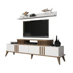 ΣΥΝΘΕΣΗ ΤΗΛΕΟΡΑΣΗΣ HM9515.03 ΜΕΛΑΜΙΝΗΣ ΣΕ ΛΕΥΚΟ & ΚΑΡΥΔΙ ΧΡΩΜΑ 168x39x51.6Y εκ. |  Έπιπλα τηλεόρασης στο espiti