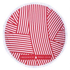 GREENWICH POLO CLUB ΠΕΤΣΕΤΑ ΣΤΡΟΓΓΥΛΗ ΘΑΛΑΣΣΗΣ 3689 RED, WHITE |  Πετσέτες Θαλάσσης στο espiti