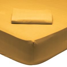 DAS HOME 1019 ΣΕΝΤΟΝΙ ΗΜΙΔΙΠΛΟ ΜΕ ΛΑΣΤΙΧΟ MUSTARD MUSTARD |  Σεντόνια Υπέρδιπλα / King Size στο espiti