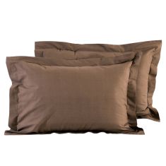DAS HOME 1004 ΖΕΥΓΟΣ ΜΑΞΙΛΑΡΟΘΗΚΕΣ COFFEE BROWN COFFEE BROWN |  Μαξιλαροθήκες Απλές στο espiti