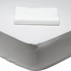 DAS HOME 1001 ΣΕΝΤΟΝΙ ΗΜΙΔΙΠΛΟ ΜΕ ΛΑΣΤΙΧΟ ARTIC WHITE ARTIC WHITE |  Σεντόνια Υπέρδιπλα / King Size στο espiti