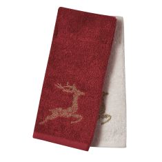 DAS HOME CHRISTMAS ΠΟΤΗΡΟΠΑΝΑ ΣΕΤ 2ΤΜΧ 40X60 0700 IVORY, RED |  Χριστουγεννιάτικες Πετσέτες στο espiti
