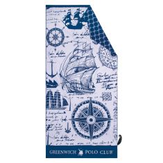 GREENWICH POLO CLUB ΠΕΤΣΕΤΑ ΘΑΛΑΣΣΗΣ 80Χ170 3909 BLUE, TAUPE |  Πετσέτες Θαλάσσης στο espiti