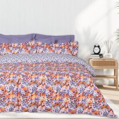 DAS HOME ΣΕΤ ΣΕΝΤΟΝΙΑ ΜΟΝΑ ΜΕ ΛΑΣΤΙΧΟ CASUAL 5430 ORANGE, PURPLE |  Σεντόνια Υπέρδιπλα / King Size στο espiti
