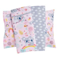 DAS BABY ΣΕΤ ΣΕΝΤΟΝΙΑ FUN 4934 GREY, PINK |  Βρεφικά Σεντόνια στο espiti