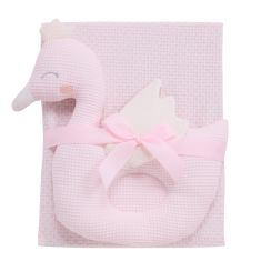 DAS BABY ΚΟΥΒΕΡΤΑ ΠΙΚΕ 75X100 RELAX 4956 PINK, WHITE |  Βρεφικές Κουβέρτες στο espiti