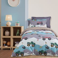 DAS KIDS ΣΕΤ ΣΕΝΤΟΝΙΑ ΜΟΝΑ 4926 GREEN, GREY |  Σεντόνια Παιδικά στο espiti