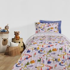 DAS KIDS ΣΕΤ ΣΕΝΤΟΝΙΑ ΜΟΝΑ 4927 BLUE, GREEN, WHITE |  Σεντόνια Παιδικά στο espiti