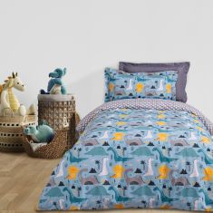 DAS KIDS ΣΕΤ ΣΕΝΤΟΝΙΑ ΜΟΝΑ 4928 BLUE, GREY |  Σεντόνια Παιδικά στο espiti