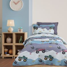 DAS KIDS ΚΟΥΒΕΡΛΙ ΜΟΝΟ 4926 GREEN, GREY |  Κουβερλί Παιδικά στο espiti