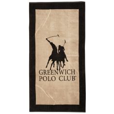 GREENWICH POLO CLUB ΠΕΤΣΕΤΑ ΘΑΛΑΣΣΗΣ 90Χ180 4020 BLACK, TAUPE |  Πετσέτες Θαλάσσης στο espiti