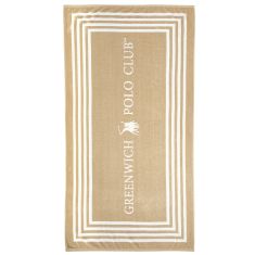 GREENWICH POLO CLUB ΠΕΤΣΕΤΑ ΘΑΛΑΣΣΗΣ 90Χ170 4053 BLACK, TAUPE |  Πετσέτες Θαλάσσης στο espiti