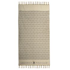 GREENWICH POLO CLUB ΠΕΤΣΕΤΑ-ΠΑΡΕΟ 90Χ170 4057 BEIGE, BLACK |  Πετσέτες Θαλάσσης στο espiti