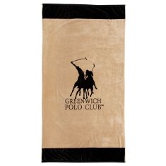 GREENWICH POLO CLUB ΠΕΤΣΕΤΑ ΘΑΛΑΣΣΗΣ 90Χ170 4046 BLACK, TAUPE |  Πετσέτες Θαλάσσης στο espiti