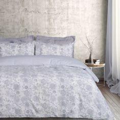 DAS HOME ΣΕΤ ΠΑΠΛΩΜΑΤΟΘΗΚΗ ΜΟΝΗ HAPPY FLANNEL 9636 GREY, IVORY |  Παπλωματοθήκες Υπέρδιπλες στο espiti